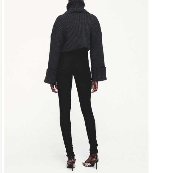 ZARA | Ribbed Leggings with Slits - Picture 4 of 9